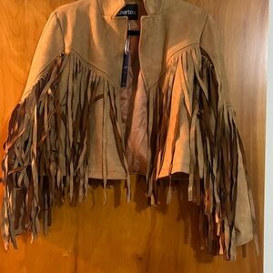 Tan Fringe Women's Jacket